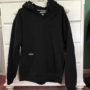 Arborwear men’s heavy hooded sweat shirt.  Large. Black.